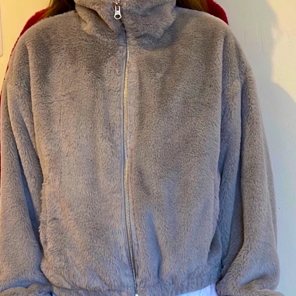 NWT Nordstrom Teddy bear bumper oversized jacket for women XS size - Picture 10 of 14